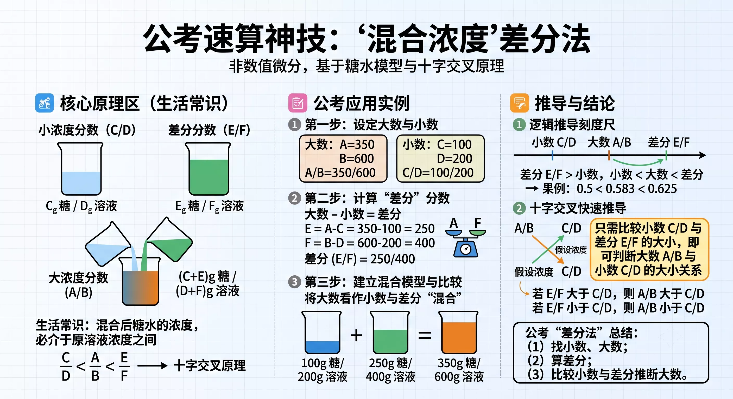 资料分析分数差值速算技巧